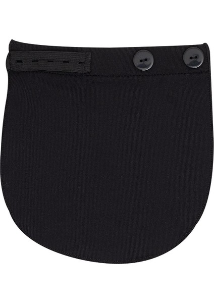 Hamile Pantolon Bel Genişletici – Kadın Pantolon Genişletici, Sağ Düğme Uyumlu, Ayarlanabilir Aparat Siyah