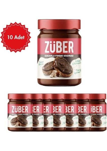 Kakaolu Fındık Kreması 315 G x 10 Adet | Doğal ve Katkısız | Kahvaltılık & Sağlıklı Atıştırmalık