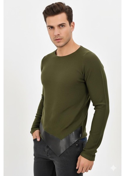 ETR 04 Slim Fit Yeşil O Yaka Triko