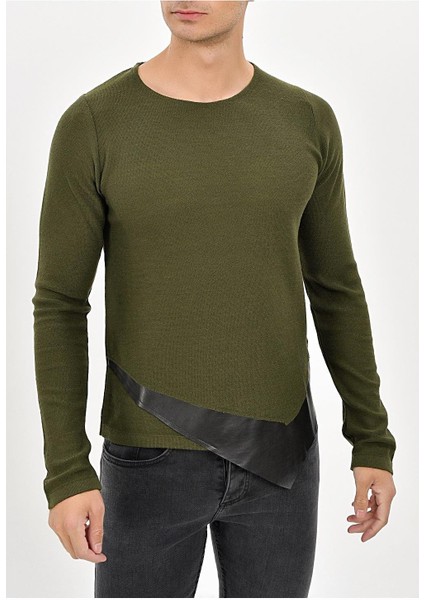 ETR 04 Slim Fit Yeşil O Yaka Triko