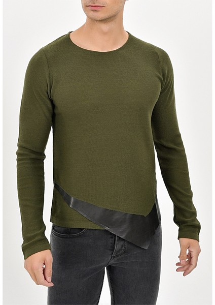 ETR 04 Slim Fit Yeşil O Yaka Triko modelleri