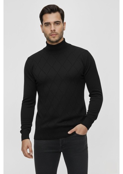 Tr 838 Siyah Balıkçı Triko