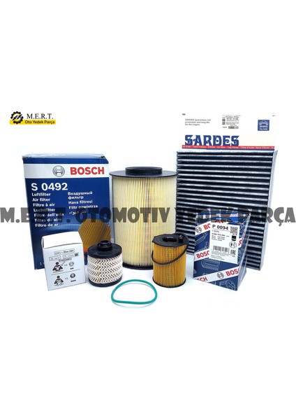 Ford Kuga 1.5 Tdci Dizel Filtre Bakım Seti Hava-Yağ-Polen-Mazot