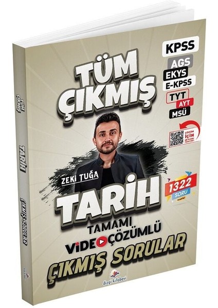 Dizgi Kitap 2026 Kpss Meb-Ags Ekys Ekpss Tyt Ayt Msü Tarih Çıkmış Sorular Çözümlü - Zeki Tuğa Dizgi Kitap