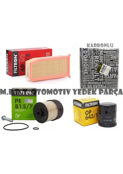 Renault Symbol 1.5 Dci Filtron Filtre Bakım Seti (2013-2019) 553524528