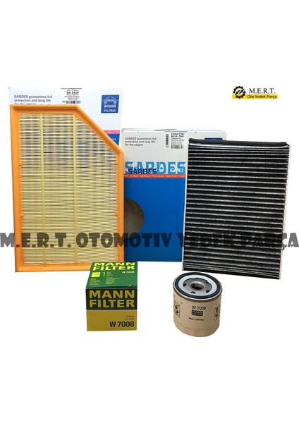 Volvo S80 1.6 T4 Benzinli Filtre Bakım Seti (2010-2012)