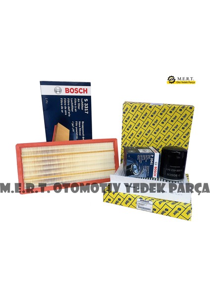 Fiat Egea 1.4 Benzinli Filtre Bakım Seti (Hava-Yağ-Polen) (486788183)
