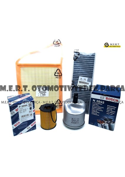 Citroen C-Elysee 1.6 Hdi Filtre Bakım Seti 2012-2018 Euro 5