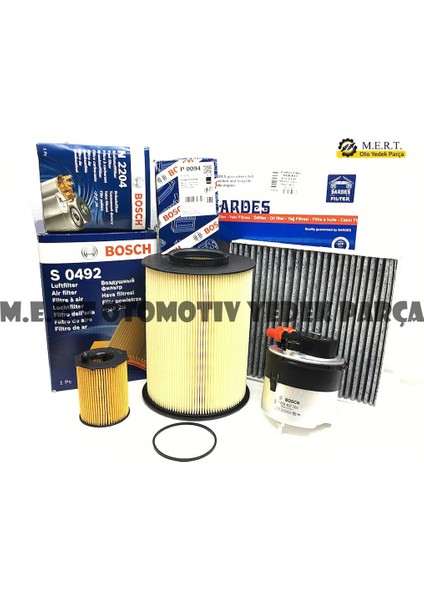 Ford C-Max 1.6 Tdci Bosch Filtre Bakım Seti (2007-2010) 487415611