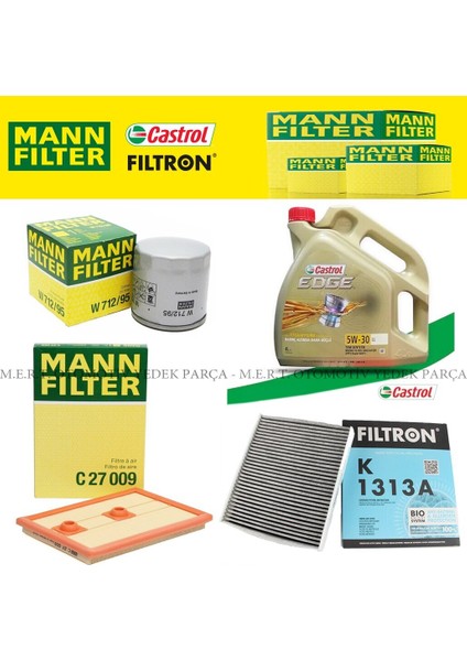 Seat Toledo 1.2 Tsı ve 1.4 Tsı Mann Filtre Bakım Seti 2015-2018