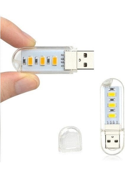 Taşınabilir Mini USB LED Lamba 3 LED 5730 Smd