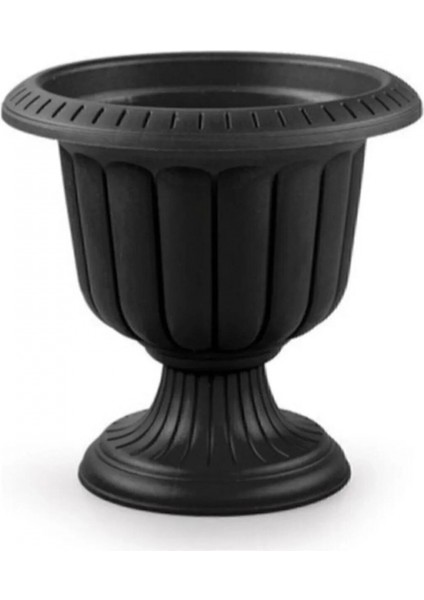 Nergis Ayaklı Saksı 48 cm Antrasit 2 No 3 Lt. -N002