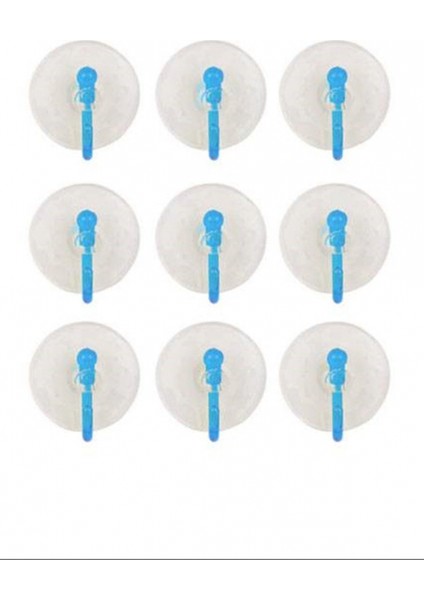 9'lu Eko Vantuz Askı Şeffaf 2,5 cm -SF-855