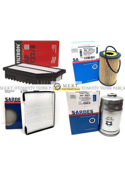 Kia Rio 1.4 Crdi Filtre Bakım Seti 2011-2017