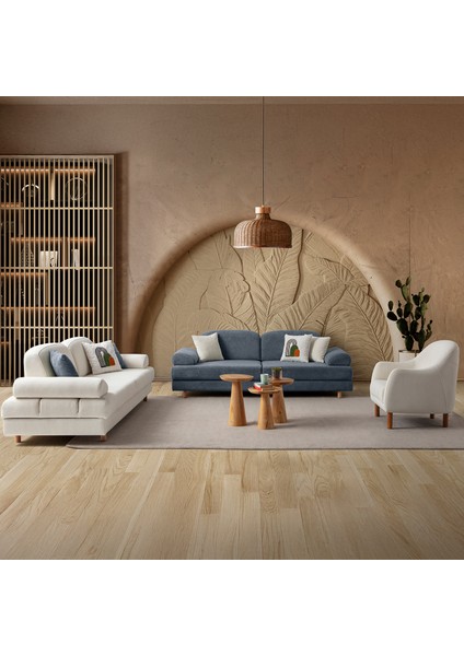 Aries Yataklı Sandıklı Koltuk Takımı 3+3+1 Mavi fırsatları