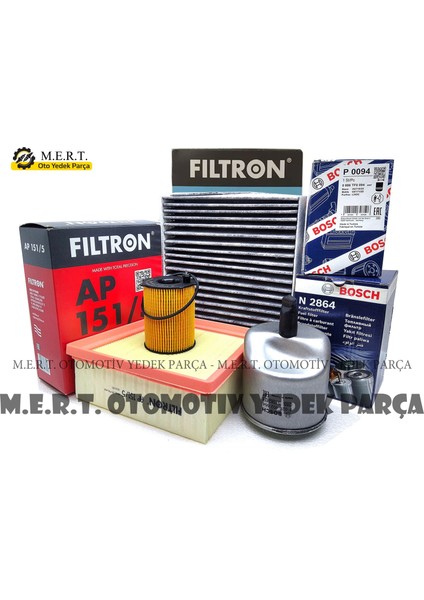 Ford Fiesta 1.4 Tdci Filtre Bakım Seti (2011-2013) Euro 5