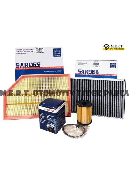 Volvo S60 1.5 T3 Benzinli Filtre Bakım Seti 2015-2018