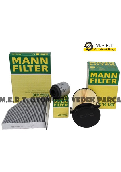 Volkswagen Jetta 1.4 Tsı Mann Filtre Bakım Seti (2011-2014) Cax