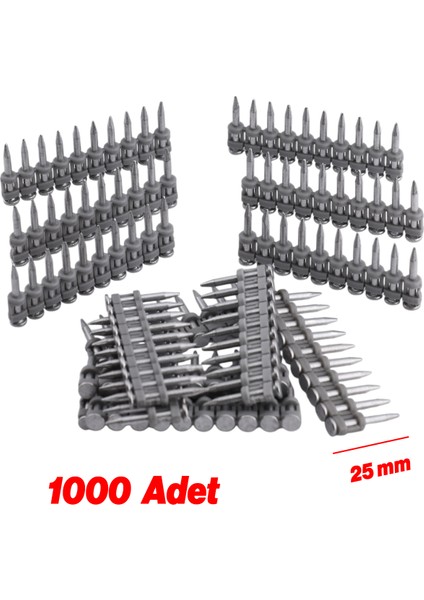 Gazlı Tabanca Çivisi 25 mm HGN-C25 / MGP26025 40 Gram Gaz ve 1000 Adet Yedek Çivi 2.7 Kalınlık fiyatları