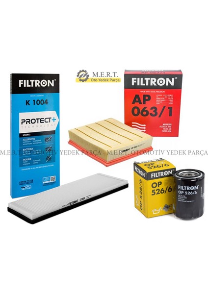 Vw Passat B5 1.8t Benzinli Filtron Filtre Bakım Seti (1996-2000)