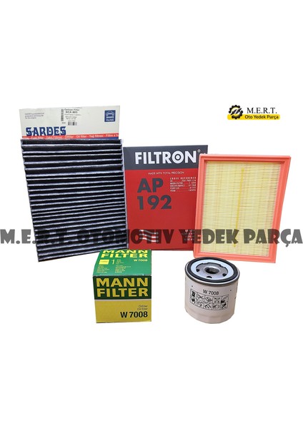 Ford Fiesta 1.4 16V Filtre Bakım Seti (2002-2008)