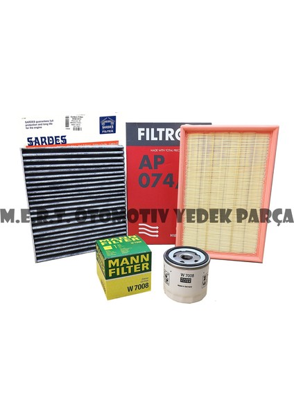 Ford Focus 2 1.6 16V Benzinli Filtre Bakım Seti (2005-2007)