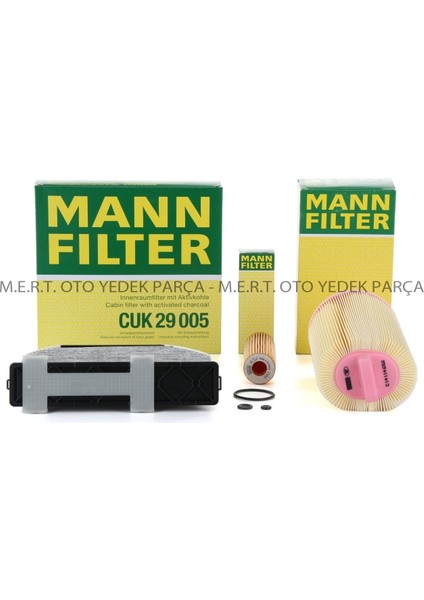 Mercedes W204 C180 Komp. Mann Filtre Bakım Seti (2008-2011) (485177604)