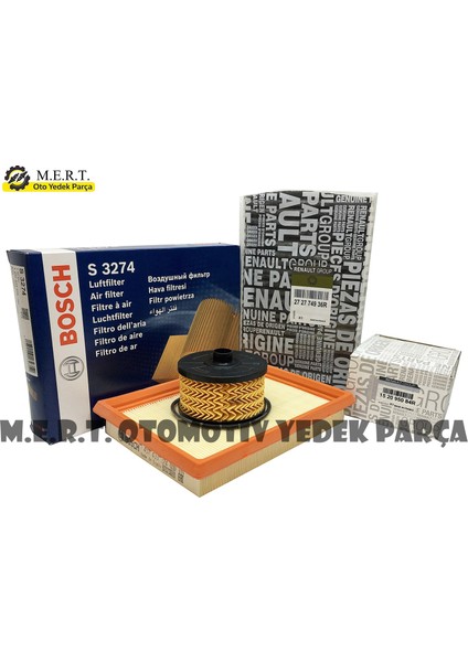 Nissan Juke 1.2 Benzinli Filtre Bakım Seti (2014-2018)