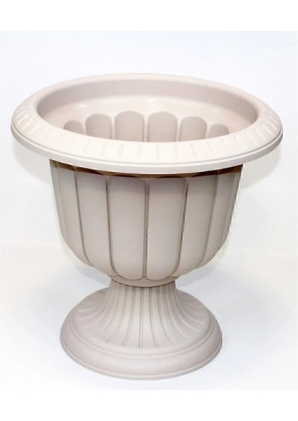 9,8 Litre Nergis Ayaklı Saksı Kırık Beyaz -N001