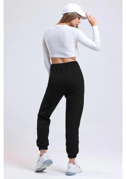 3 Iplik Şardonlu Paça Lastikli Eşofman Siyah IS001 modelleri