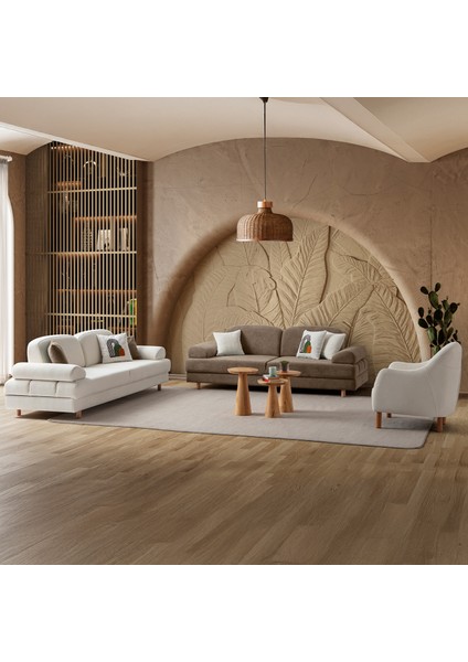 Aries Yataklı Sandıklı Koltuk Takımı 3+3+1 Kahverengi modelleri