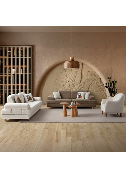 Aries Yataklı Sandıklı Koltuk Takımı 3+3+1 Kahverengi fırsatları