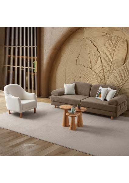Aries Yataklı Sandıklı Koltuk Takımı 3+3+1 Kahverengi