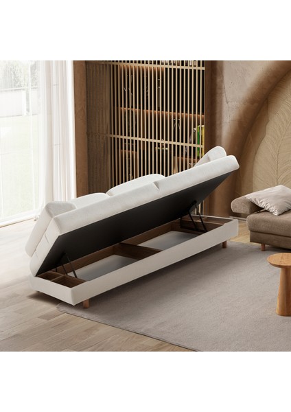 Aries Yataklı Sandıklı Koltuk Takımı 3+3+1 Kahverengi