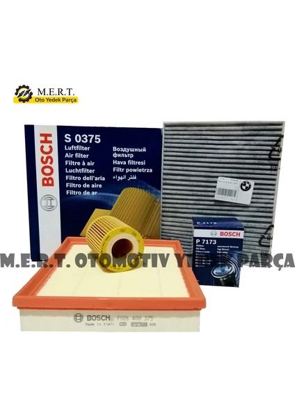 Bmw 1.16I F20 Benzinli Filtre Bakım Seti (2011-2015) Bosch
