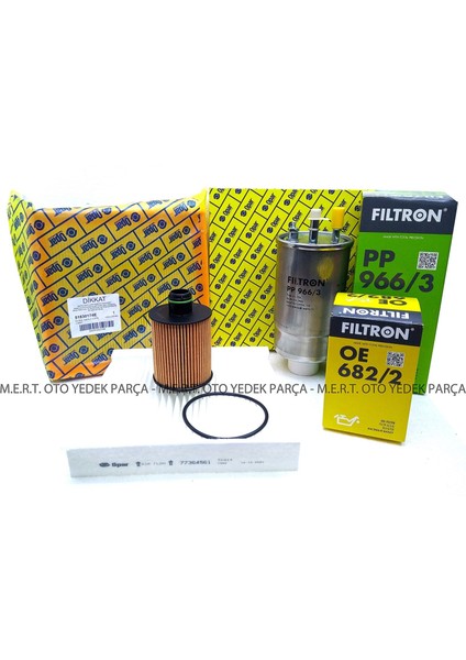 Fiat Doblo 1.6 Multijet Filtre Bakım Seti (2010-2015) (484621666)