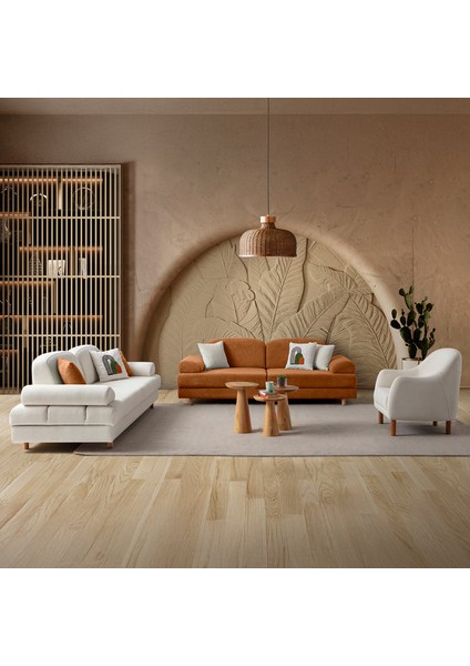 Aries Yataklı Sandıklı Koltuk Takımı 3+3+1 Turuncu fırsatları