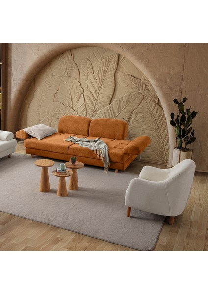 Aries Yataklı Sandıklı Koltuk Takımı 3+3+1 Turuncu