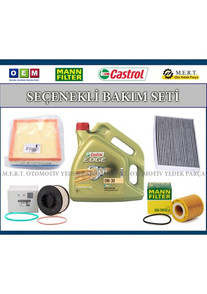 Peugeot 301 1.5 Bluehdi Filtre Bakım Seti + Motor Yağı