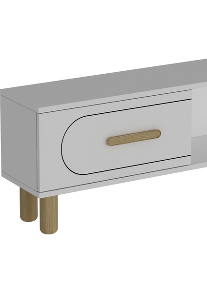 Yosundh Bohem Tv Ünitesi Takımı Beyaz-Beyaz-Safir Kulp indirimleri