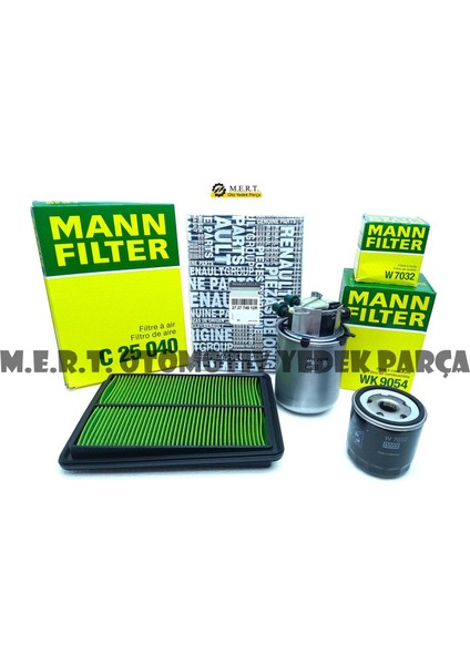 Nissan Qashqai 1.5 Dci Mann Filtre Bakım Seti (2014-2018)