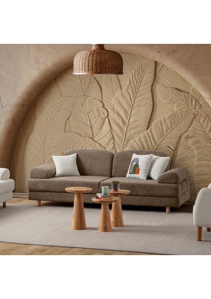 Aries Yataklı Sandıklı Koltuk Takımı 3+1 Kahverengi indirimleri