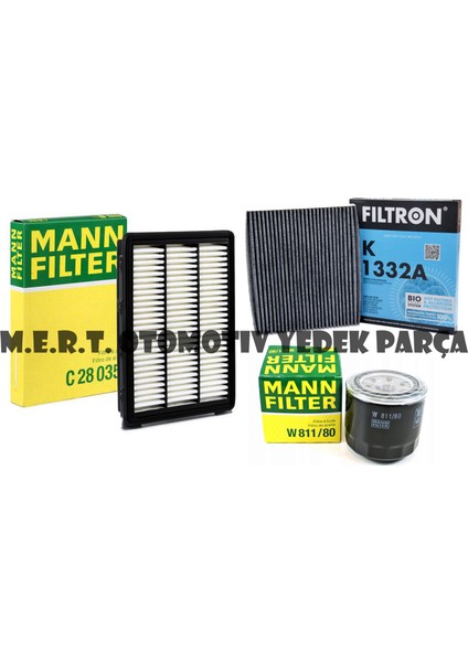 Kia Sportage 1.6 Benzinli Mann Filtre Bakım Seti 2016-2018