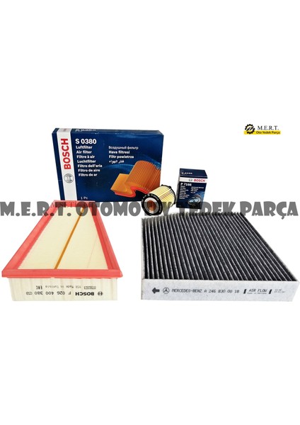 X156 Mercedes Gla 200 Bosch Filtre Bakım Seti 2014-2019