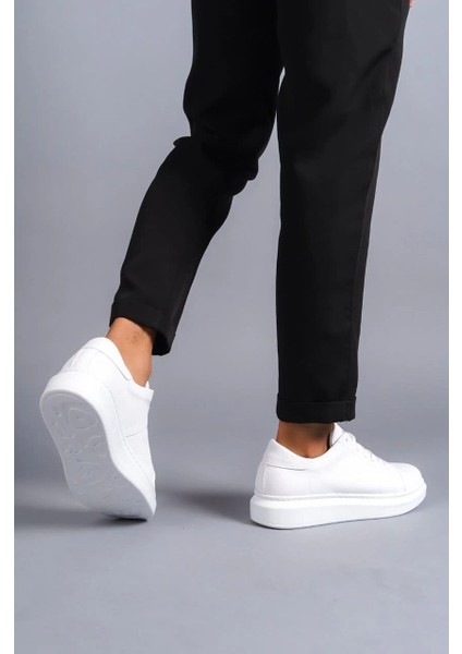 SLW151 Boost Bağcıklı Cilt Erkek Günlük Sneaker Ayakkabı Cbt - Beyaz modelleri