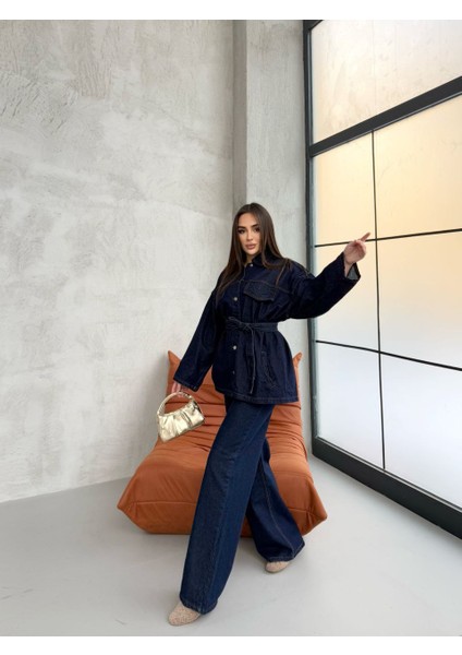 Belden Bağlamalı Alt Üst Denim Takım fiyatları