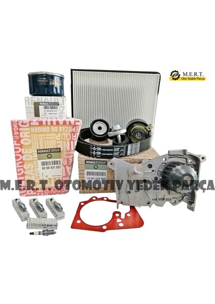 Megane 1 Komple Bakım Seti 1.6 Triger, Devirdaim, Filtre, Buji