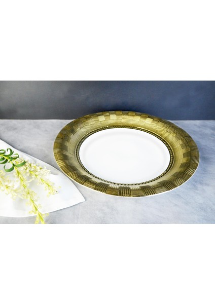 Servis Yuvarlak Stella Dama Gold 34 cm SER-800424
