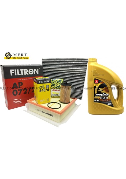 Opel Corsa D 1.2 Ve1.4 Benzinli Yağ Bakım Filtre Seti 2007-2014