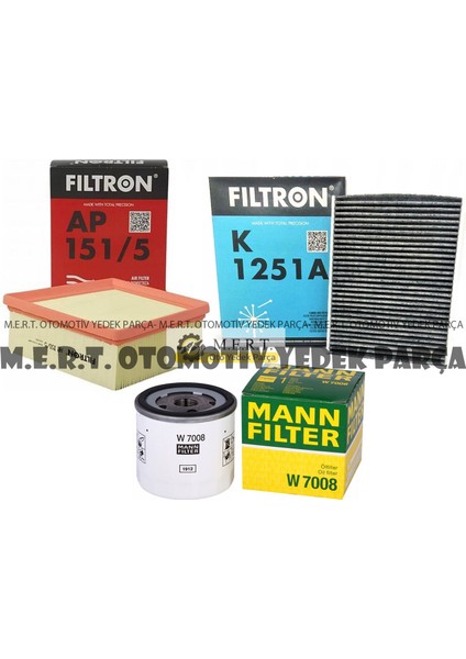Ford Fiesta 1.25 Filtre Bakım Seti (2008-2016)